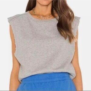 Revolve x FP Movement Kick It Muscle Sweat Tee in Heather Grey